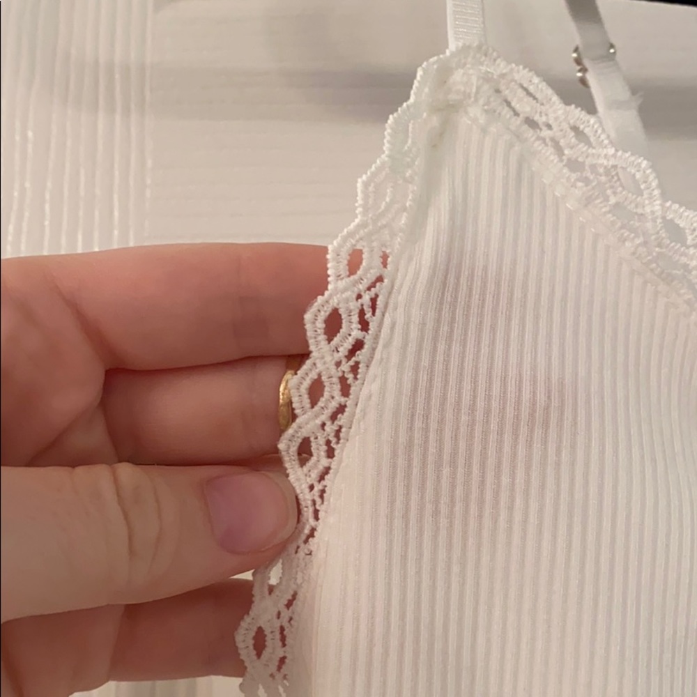 White Lace-lined Tank